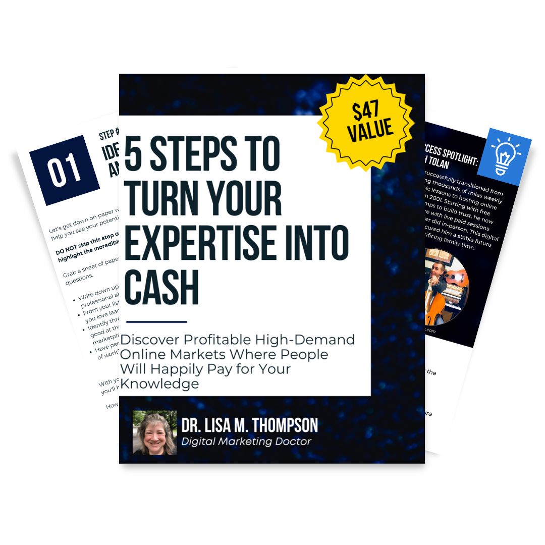 Discover the top 5 steps to transform your expertise into a profitable online business. 

No more guesswork—just clear, actionable advice! Download your free guide today. 

drlisamthompson.com

#ExpertTips #OnlineBusinessSuccess