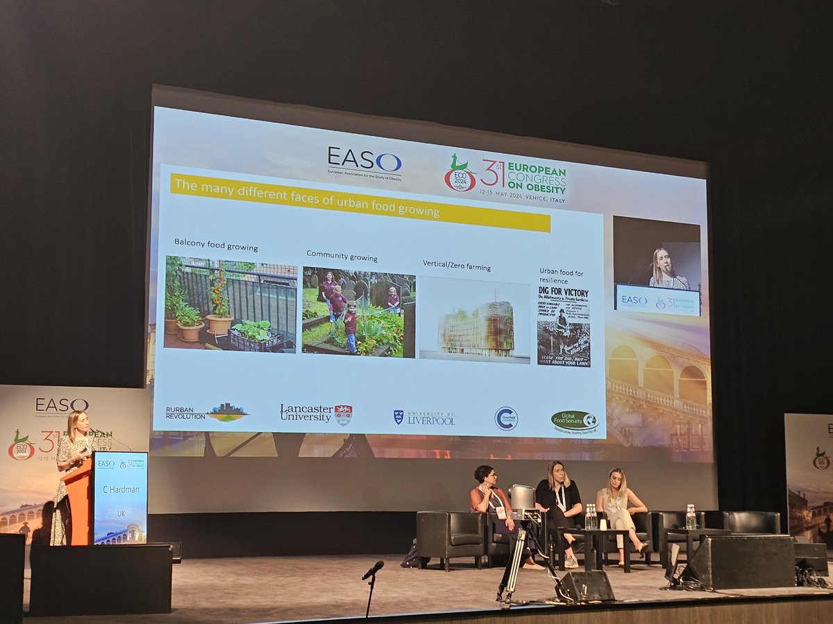 Prof. Emma Boyland (@emmaboyland) on Twitter photo Right now @ #ECO2024 my wonderful colleague <a href="/CharlotteHardm3/">Prof Charlotte Hardman</a> is outlining her team's excellent research on urban food growing to tackle food insecurity Right now @ #ECO2024 my wonderful colleague <a href="/CharlotteHardm3/">Prof Charlotte Hardman</a> is outlining her team's excellent research on urban food growing to tackle food insecurity