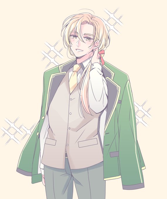 「collared shirt green jacket」 illustration images(Latest)