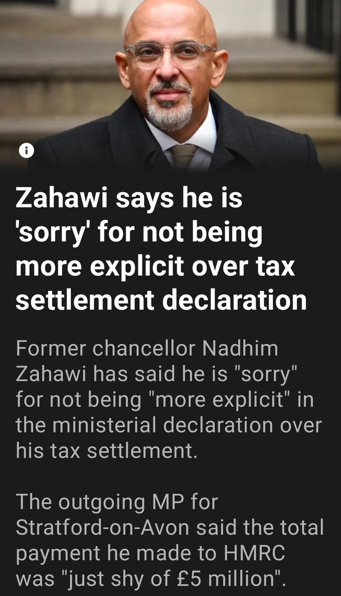 Ahh, fair enough Nad, as long as you're sorry about trying to defraud the country, that's fine. Just don't do it again, ya cheeky litrle scamp..
#ToryCorruption #ToryBrokenBritain #GeneralElectionN0W