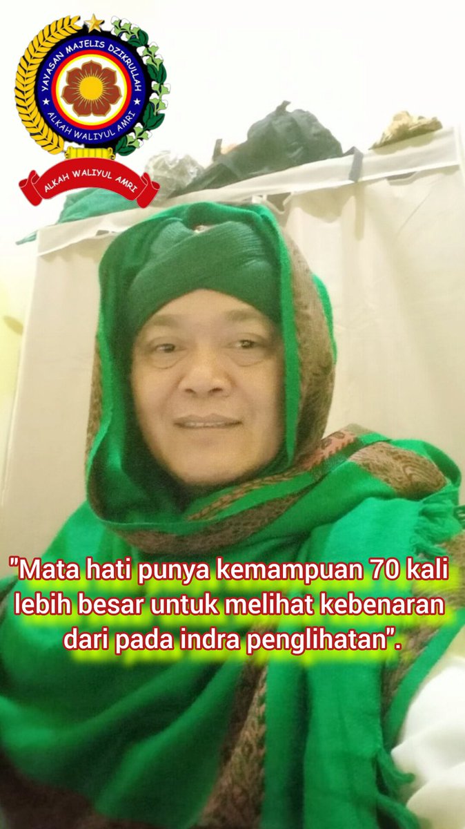 Tetap melangkah dengan berusaha berbuat baik , bukan melangkah dengan ambisi pelan tapi pasti memperjuangkan Majelis Dzikrullah Alkah Waliyul Amri ... Dan pelan tapi pasti pula Allah selalu mudahkan segala sesuatunya ... Alhamdulilah