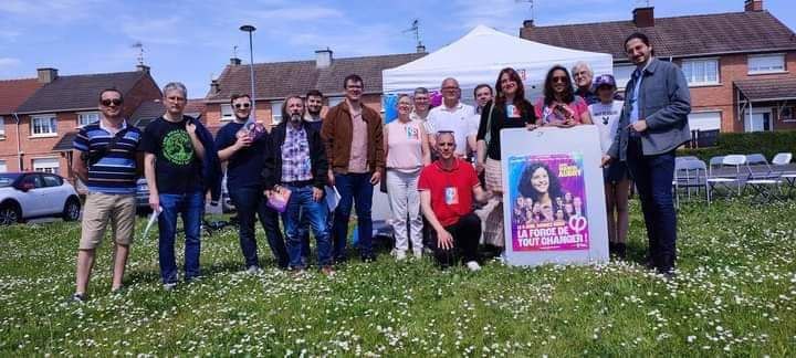 ✊ Hier à Cambrai : le 9 Juin, on renverse la table ! Super caravane populaire hier à Cambrai. Les gens ne vivent plus. Ils survivent. Il est urgent d'encadrer les marges de la grande distribution pour faire baisser les prix ! Le 9 juin, contre la vie chère : @ManonAubryFr !