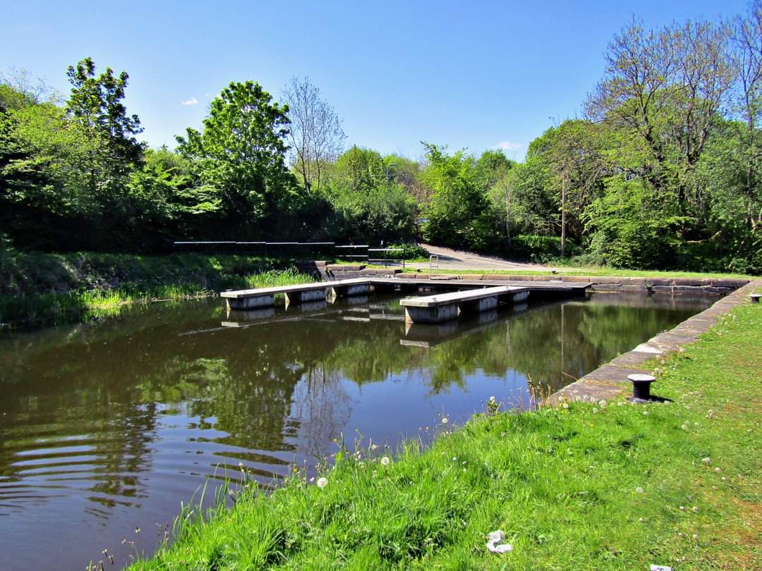 The Union Canal near Falkirk on a walk OTD 2021