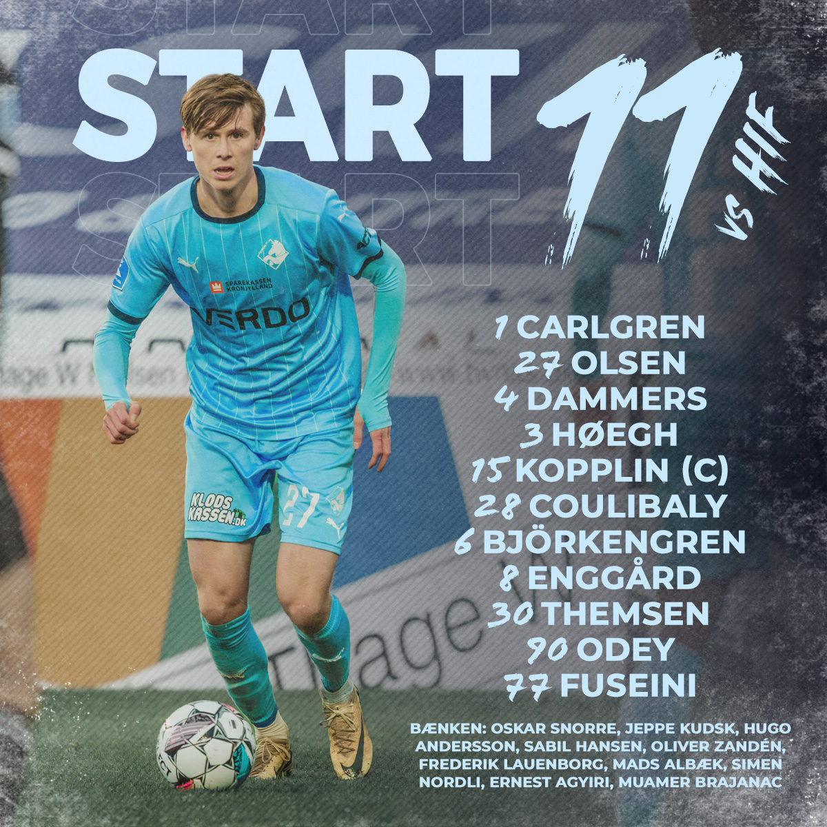 Randers_FC's tweet photo. 𝐂𝐡𝐨𝐬𝐞𝐧 𝐗𝐈 💙
Kom så drenge! 🔥
#randersfc #sldk #rfchif https://t.co/oEq9rierCQ