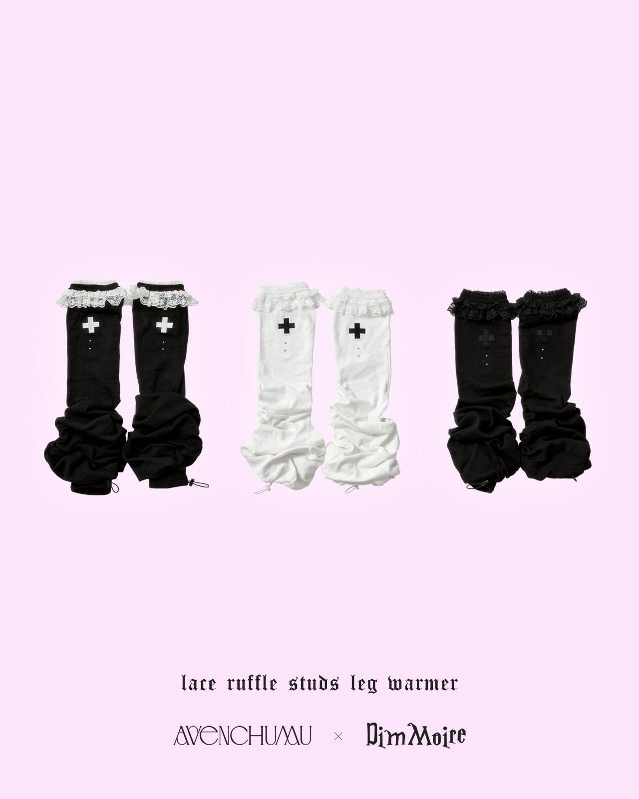 AVENCHUMU DimMoire lace ruffl studs leg