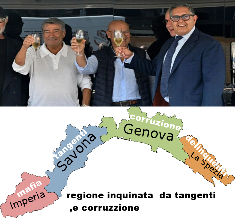 LIGURI VI MERITATE QUESTO ED ALTRO..Un popolo che elegge corrotti, impostori, ladri, traditori, non è vittima, è complice.