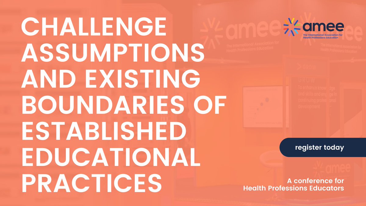 AMEE 2024 - build global communities of practice. Register for AMEE 2024 today: ow.ly/oEcb50ReVFc #AMEE2024 #Connect #Grow #Inspire #HPE #HealthProfessionsEducation #GlobalCommunity #ShapeTheFuture