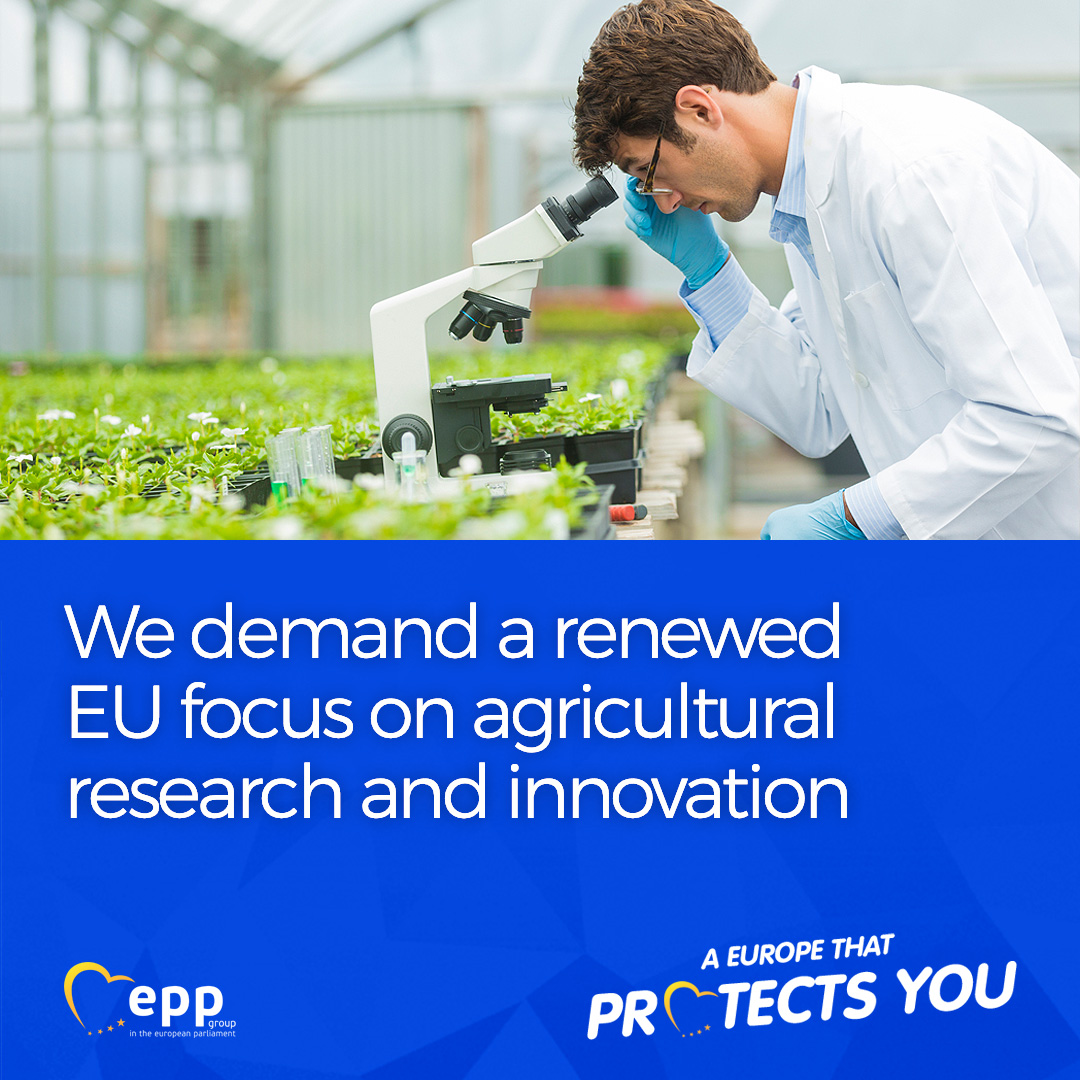 Investment in and access to cutting edge technology is essential to keep European agriculture competitive on the global market, maintain our high standards and ensure sustainable production methods in line with society’s expectations. More:epp.group/9y6sytd0 #EuropeProtects