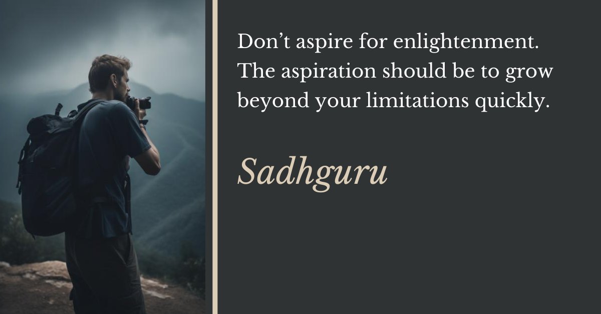 valens.page/xGLW 

#Sadhguru #Enlightenment #Aspiration #Growth #Development #Overcoming #SelfImprovement #Mindset #PushBoundaries