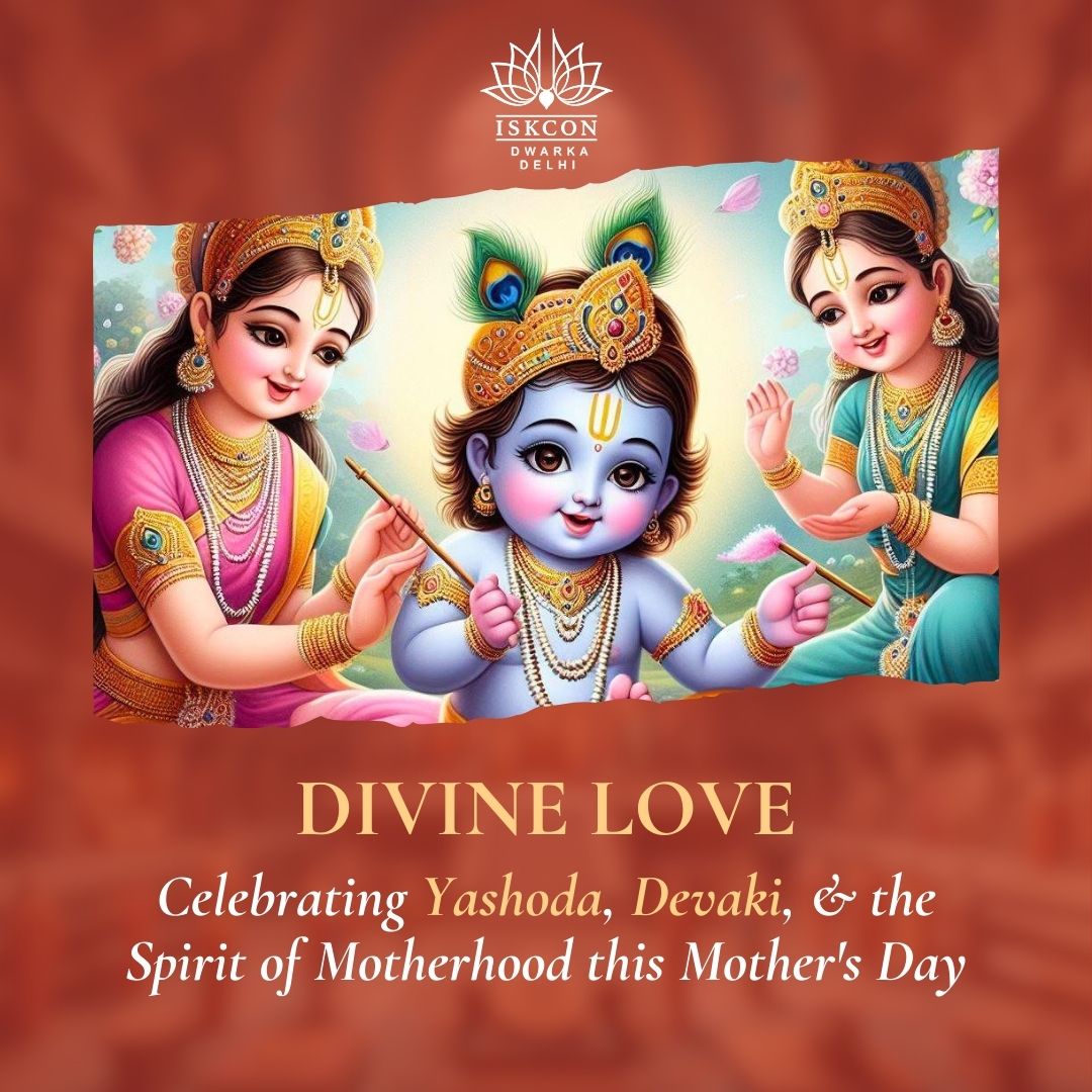 Happy Mother's Day! 💖 Today, we celebrate the incredible love and devotion of mothers, exemplified by two divine figures - Yashoda and Devaki. Yashoda, whose tender care and playful spirit nurtured Lord Krishna, and Devaki, whose unwavering strength and love guided him…