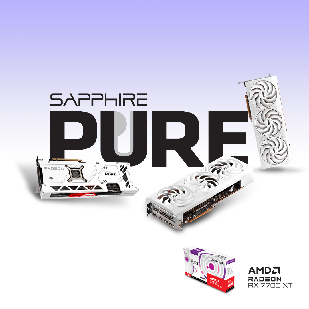 Our SAPPHIRE PURE AMD Radeon RX 7700 XT 12GB : The perfect pairing for your snowy-white builds equipped with our Angular Velocity Fans for maximum silence
.
.
#RX7700XT #GPU #graphicscard #AMD #Radeon #gaming #hardware