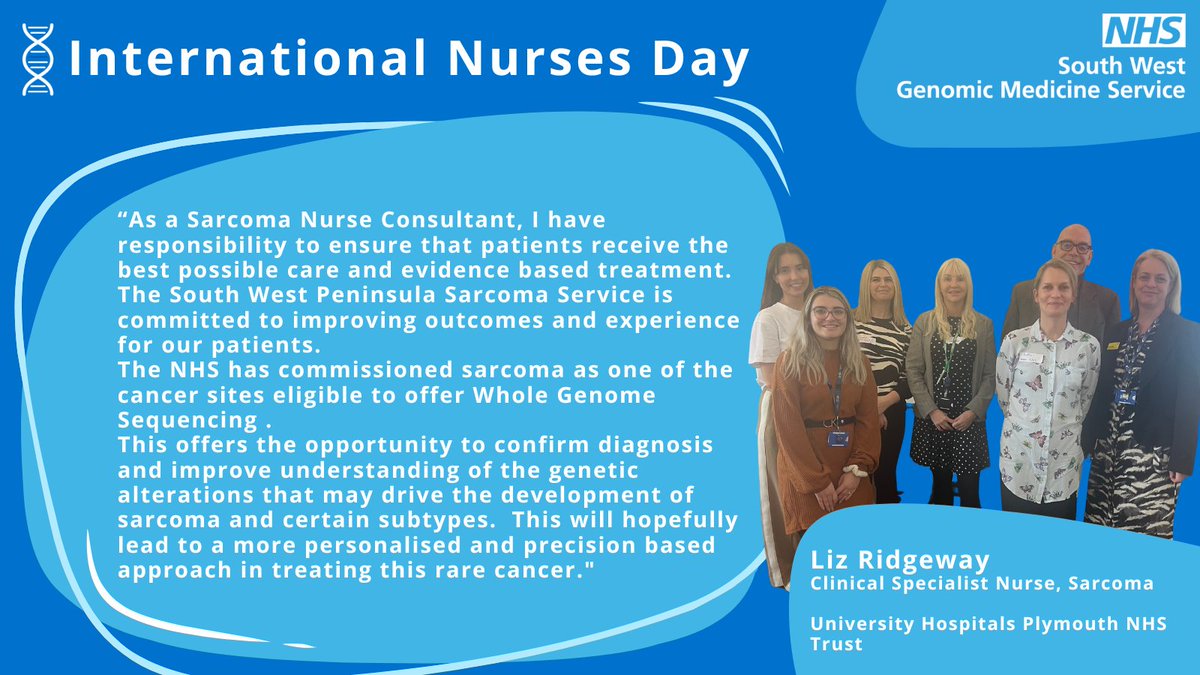 NHS SW Genomic Medicine Service Alliance (@swgenomics) on Twitter photo In recognition of #InternationalNursesDay, we are sharing quotes from our team of dedicated Genomic Nurses who play an active role in supporting and delivering #GenomicMedicineServices #SWGenomics <a href="/SWGLH/">South West Genomic Laboratory Hub</a> In recognition of #InternationalNursesDay, we are sharing quotes from our team of dedicated Genomic Nurses who play an active role in supporting and delivering #GenomicMedicineServices #SWGenomics <a href="/SWGLH/">South West Genomic Laboratory Hub</a>