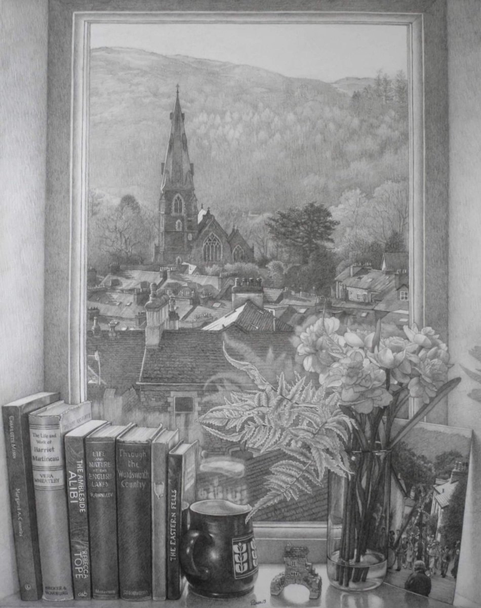 Selling this unframed pencil drawing of #Ambleside
'View from Boden Howe'
Open to offers