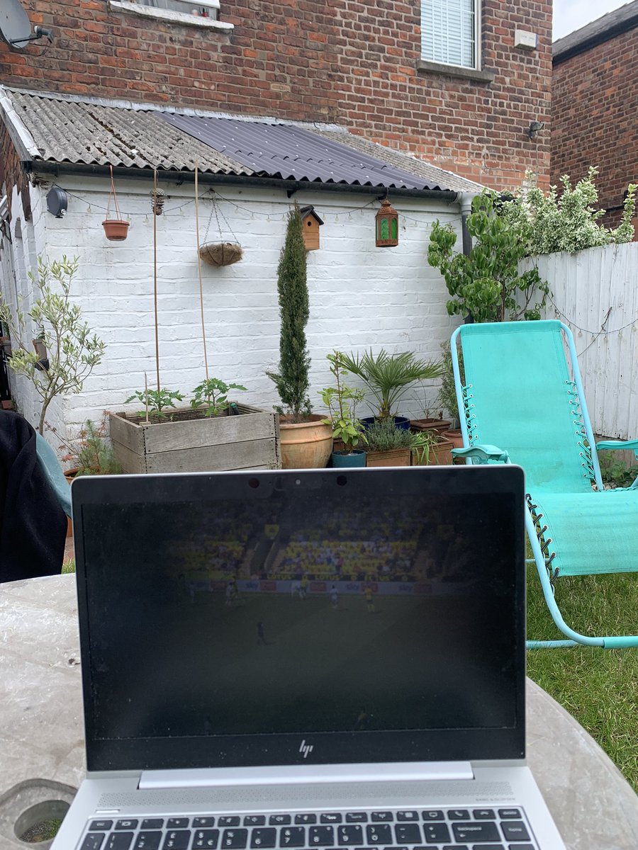 Watching from the garden today. Thursday I’ll be at Elland Road. Come on Leeds!