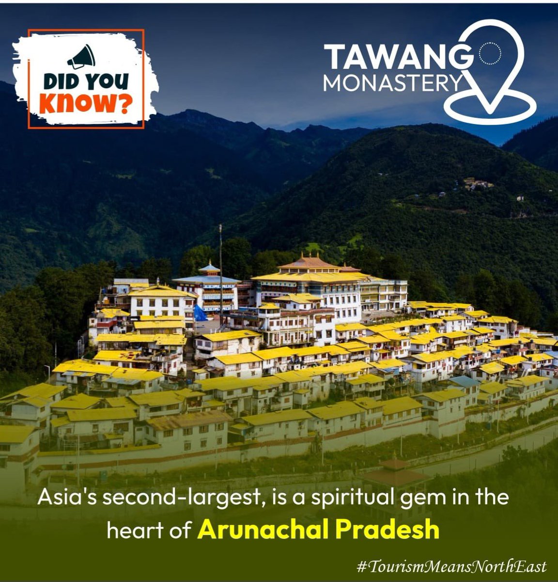 You're welcome to terrific Tawang to beat the summer heat in the lap of nature's grandeur and spiritual serenity!

Its historic monastery ~ Asia's second largest ~ encapsulates our incredible cultural legacy. Do visit.

@PMOIndia

#DekhoApnaDesh