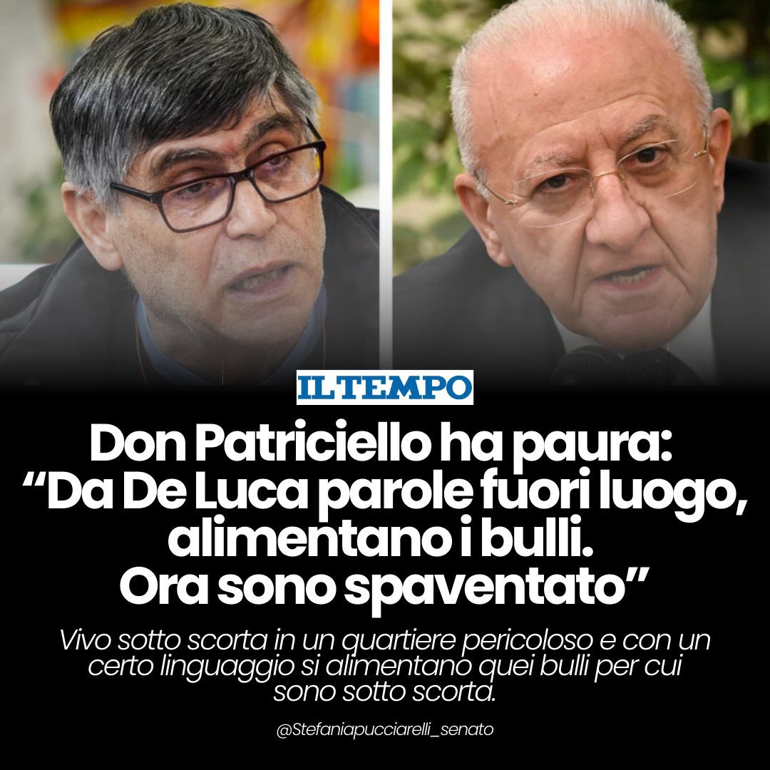 Sempre dalla parte di chi lotta contro la mafia, sempre dalla parte di chi ha il coraggio di lottare in prima linea contro la criminalità. A Don Patriciello, deriso dal governatore De Luca, la mia solidarietà.