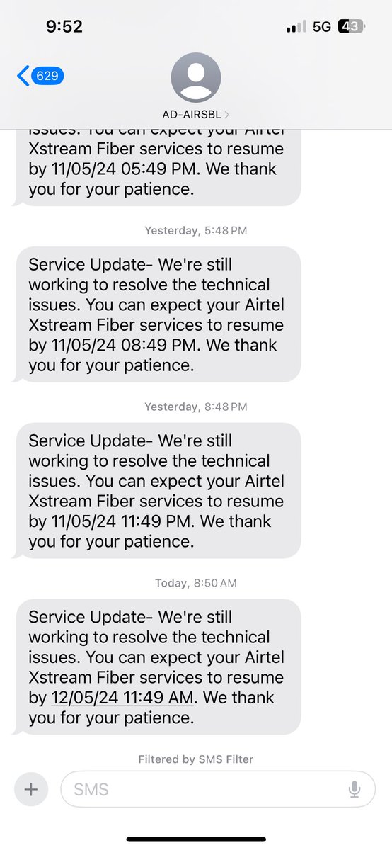 gaba_mayank's tweet photo. @airtelindia @Airtel_Presence 

How long does it take you guys to fix a broadband issue? And why is this issue only creating a nuisance for me and not others who have the same connection in my building? https://t.co/Xt9l5B7G8u