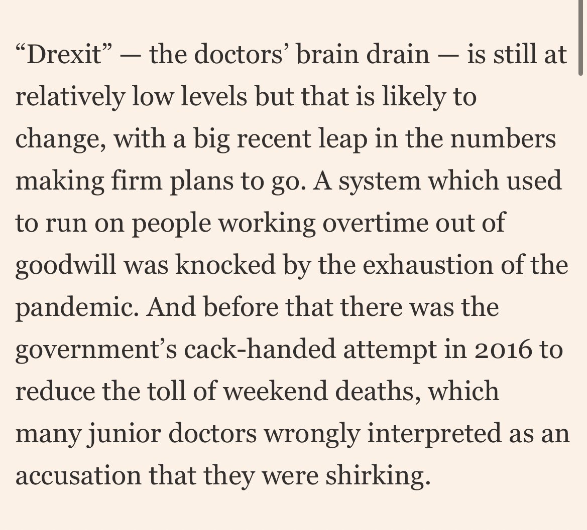 All true - the NHS is haemorrhaging doctors and it could be reversed - but please can we come up with a better epithet than DREXIT?!