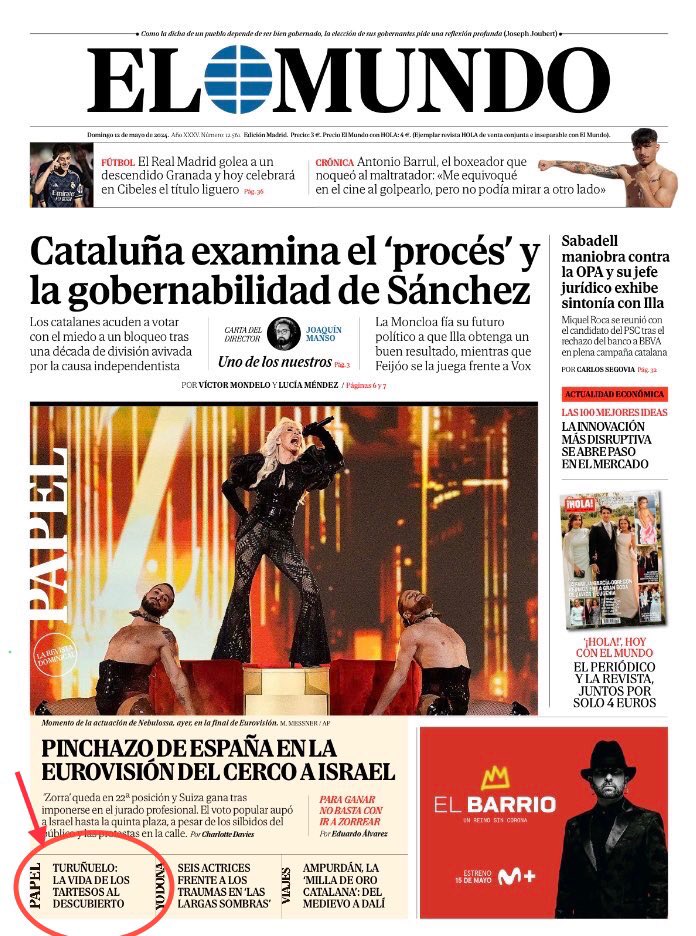 Hoy el Turuñuelo de Guareña (Extremadura) en la portada de @elmundoes . Gran trabajo de @CTarteso