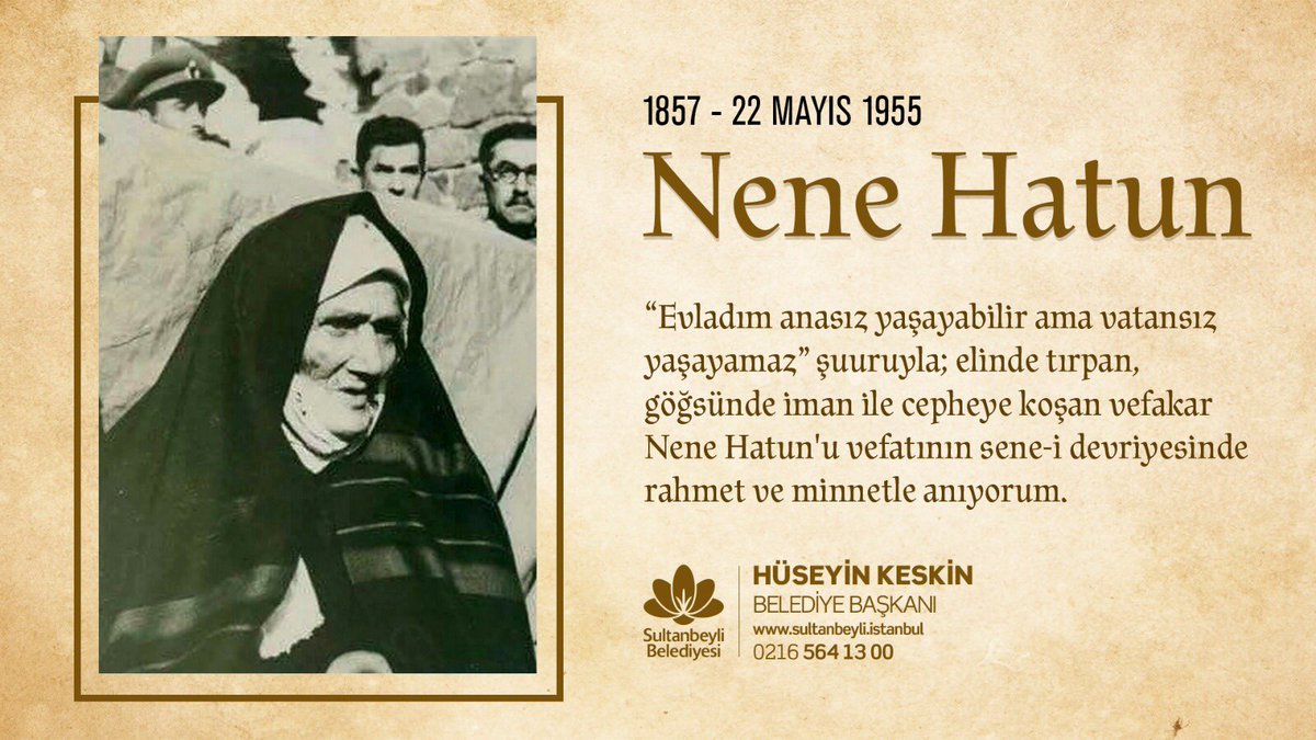 “Evladım anasız yaşayabilir ama vatansız yaşayamaz” şuuruyla; elinde tırpan, göğsünde iman ile cepheye koşan vefakar Nene Hatun’ların bize bıraktığı cennet vatan.. #AnnelerGünü #annelergünükutluolsun