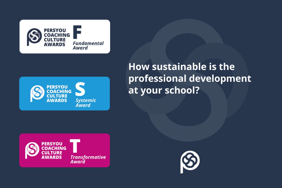 Once schools achieve a Coaching Culture Award we continue to support them:
💫 1 year’s continued access to CCA resources 
💫 Access to Persyou Community content
💫 Termly CCA Network Group sessions with fellow CCA schools

persyou.com/coachingawards
#coaching