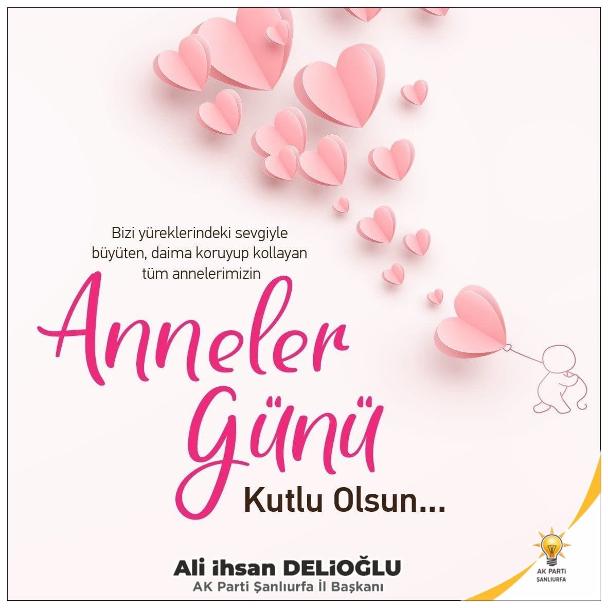 Emeğin, sevginin, şefkatin ve fedakarlığın sembolü olan tüm annelerimizin #AnnelerGünü'nü tebrik ediyor; başta şehit ve gazilerimizin anneleri olmak üzere ebediyete irtihal eden tüm annelerimize Cenab-ı Allah'tan rahmet diliyorum.