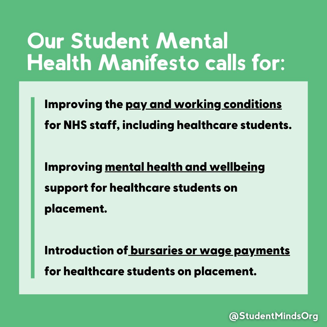 Today on #InternationalNursesDay we want to recognise all of the incredible student nurses whose vital work is often overlooked. Check out our Student Mental Health Manifesto to see our proposals on improving the experience of healthcare students: ow.ly/VyzH50RBAaL