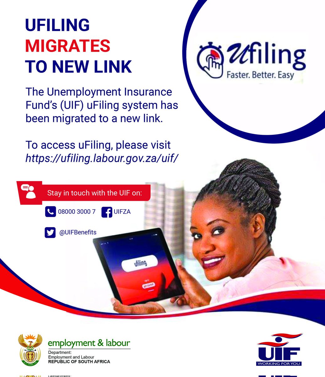 Visit bit.ly/37zuhT5 in order to access uFiling services. #UIF #WorkingForYou