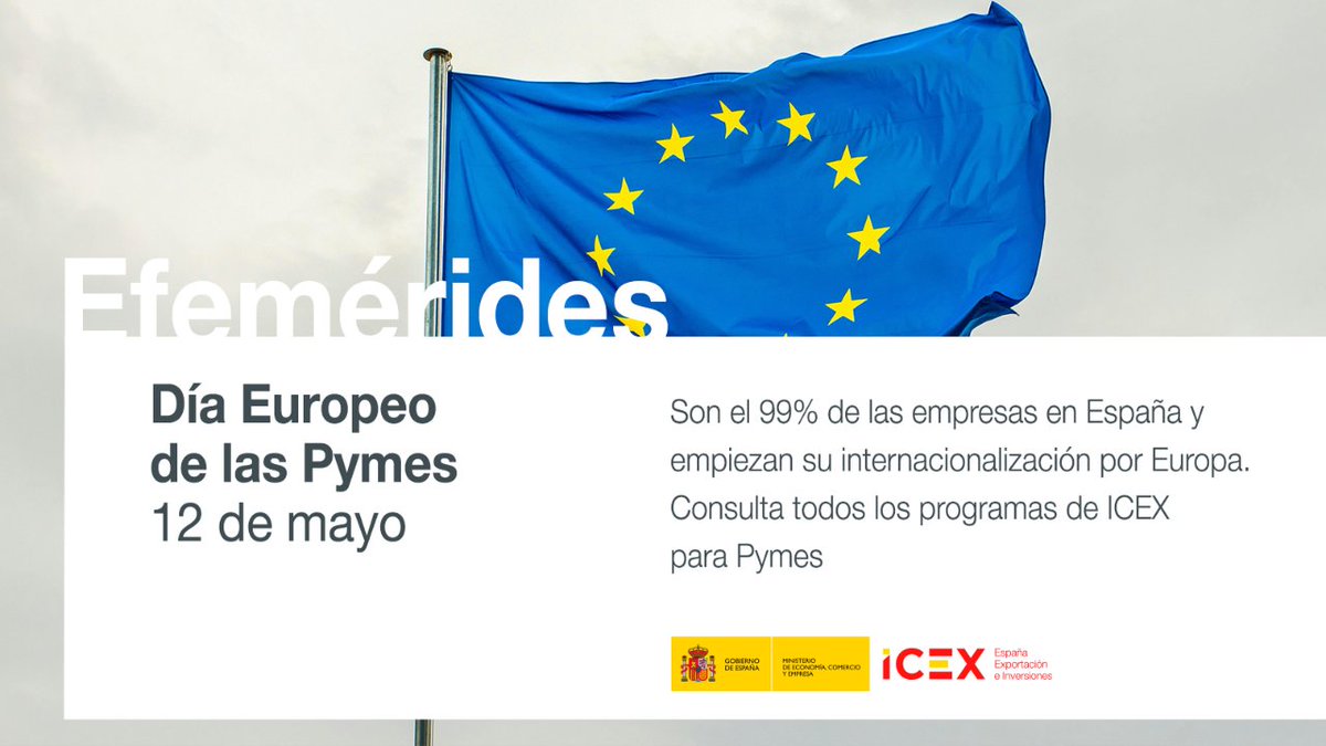 📈 Son el motor de la economía en España.    En el #DíaEuropeodelasPymes recordamos los programas #ICEX para la internacionalización de las Pymes. 🚀 ICEX Next: icex.es/es/todos-nuest… 🛫 Programas ICEX y ayudas europeas a la internacionalización: icex.es/es/todos-nuest…