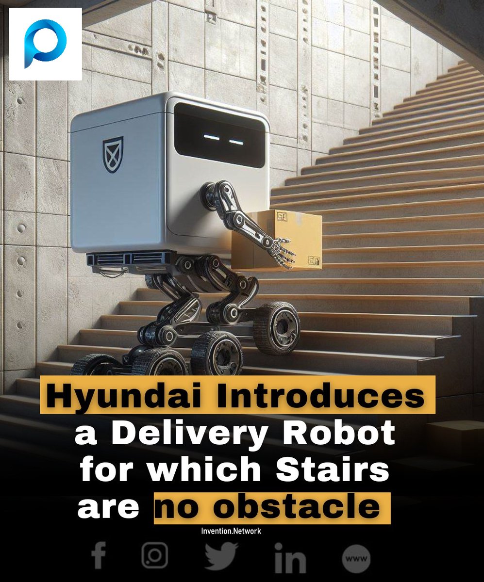 Hyundai's MobED is not your average delivery robot!  This innovative machine conquers curbs & stairs with ease, bringing packages right to your doorstep. Forget missed deliveries & embrace the future of last-mile logistics! #Hyundai #MobED #DeliveryRobot #Innovation #CES2024…