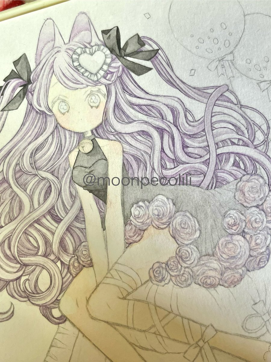 1girl solo long hair looking at viewer blush hair ornament dress  illustration images