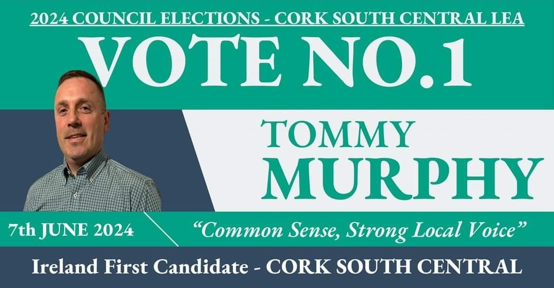 Cork City South central candidate Tommy Murphy. #IrelandFirst