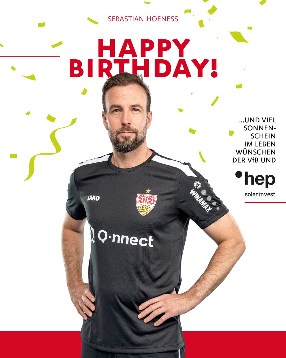 Happy Birthday, Coach! Die ganze VfB-Familie wünscht Sebastian #Hoeneß alles Liebe & Gute zum Geburtstag! 🥳⚪🔴 #VfB | [Anzeige]