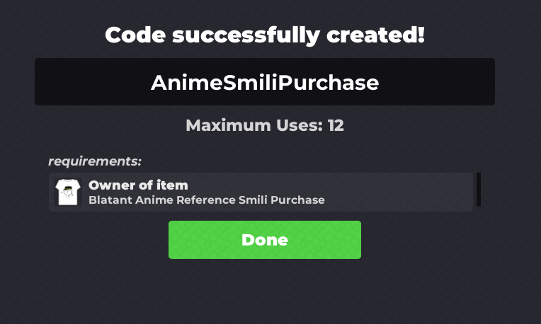 ORA! Blatant Anime Reference Smili is OFFICIALLY OUT! Buy it in Flex using this code! 300 robux - 13 stock (12 available) roblox.com/catalog/174451… #Roblox #RobloxUGC #RobloxFreeUGC