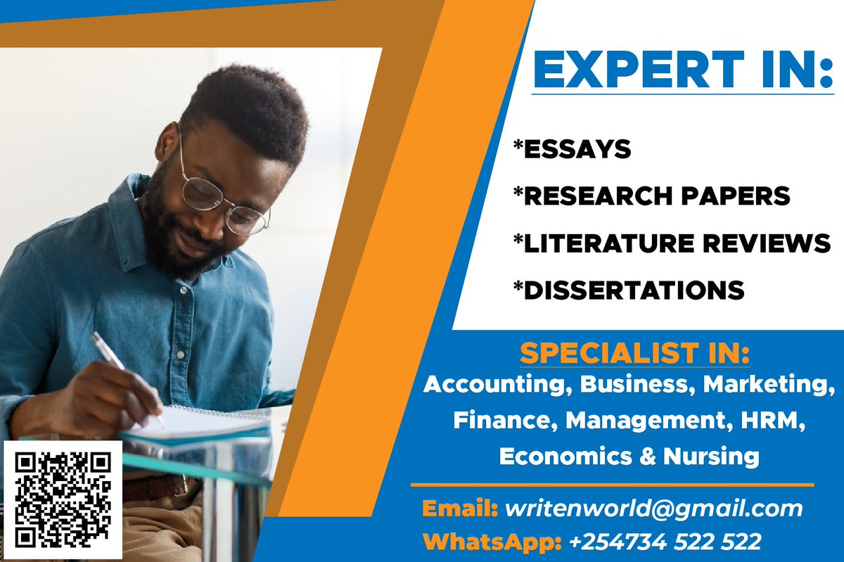 ASSIGNMENT HELP 
Hire an expert  to write your essays, coursework, proposals, research projects, and dissertations.
 
SERVICES INCLUDE: 
☑Online classes
☑Assignments and coursework
☑Term paper writing
☑Proposals and projects
☑Thesis and Dissertations