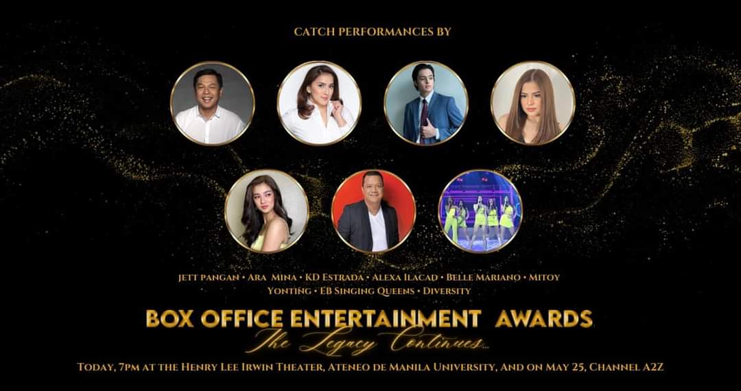 The night is upon us.✨

Belle Mariano is one of the Performer at tonight’s event.

Make sure to catch the broadcast on May 25, Channel A2Z 📺 

#BoxOfficeEntertainmentAwards2024 #TheLegacyContinues #GMMSF #DonBelle 
#DonnyPangilinan #BelleMariano