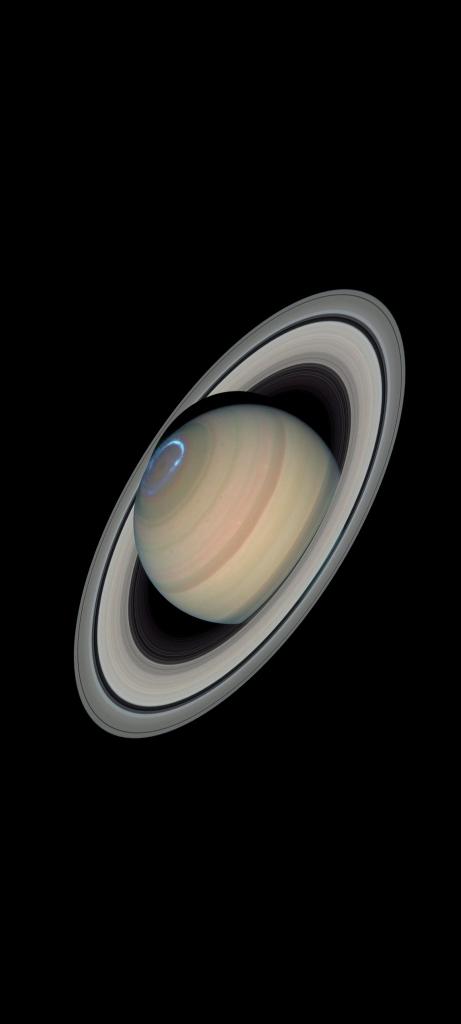 Des aurores boréales sur Saturne vues par le télescope spatial Hubble.