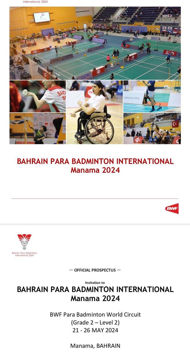 My best wishes to all the players, Coaches & Organizers for a great success in Bahrain Para Badminton International Tournament 👍🏸 #mindtraining #motivation #paracoach #parabadmintoncoach #parabadminton #parasports #paralympics2024 #Paris #podium #wheelchairbadminton