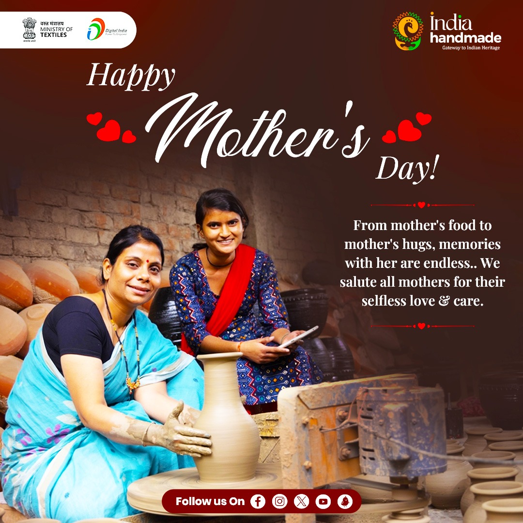 We salute all #mothers for their selfless love & care.
Let's take this one step further and get her skills recognised..! 
Help her open her own #DigitalDukan at #Indiahandmade showcase her art & establish her identity as a businesswoman too..
Happy Mother's Day!
#MothersDay