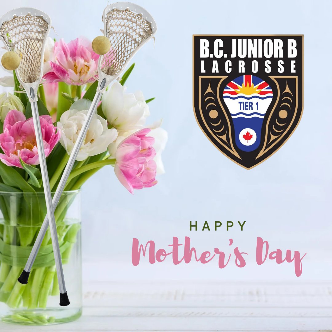 🌸🥍 Happy Mother's Day to all the wonderful moms, billet moms, and caregivers of the JRBT1 Lacrosse League!

Thank you for your endless support and dedication.
<a href="/SaintsJrA/">Poco Jr Saints</a>
@juniorAdanacs
<a href="/JrShamrocks/">Junior Shamrocks</a>
<a href="/LANThunderJr/">Langley Thunder Jr Lacrosse</a>
<a href="/deltajrlacrosse/">Delta Islanders Jr. Lacrosse Club</a>
<a href="/JrATimbermen/">Nanaimo Jr Timbermen</a>
<a href="/BurrardsJrLAX/">Burrards Jr Lacrosse</a>
