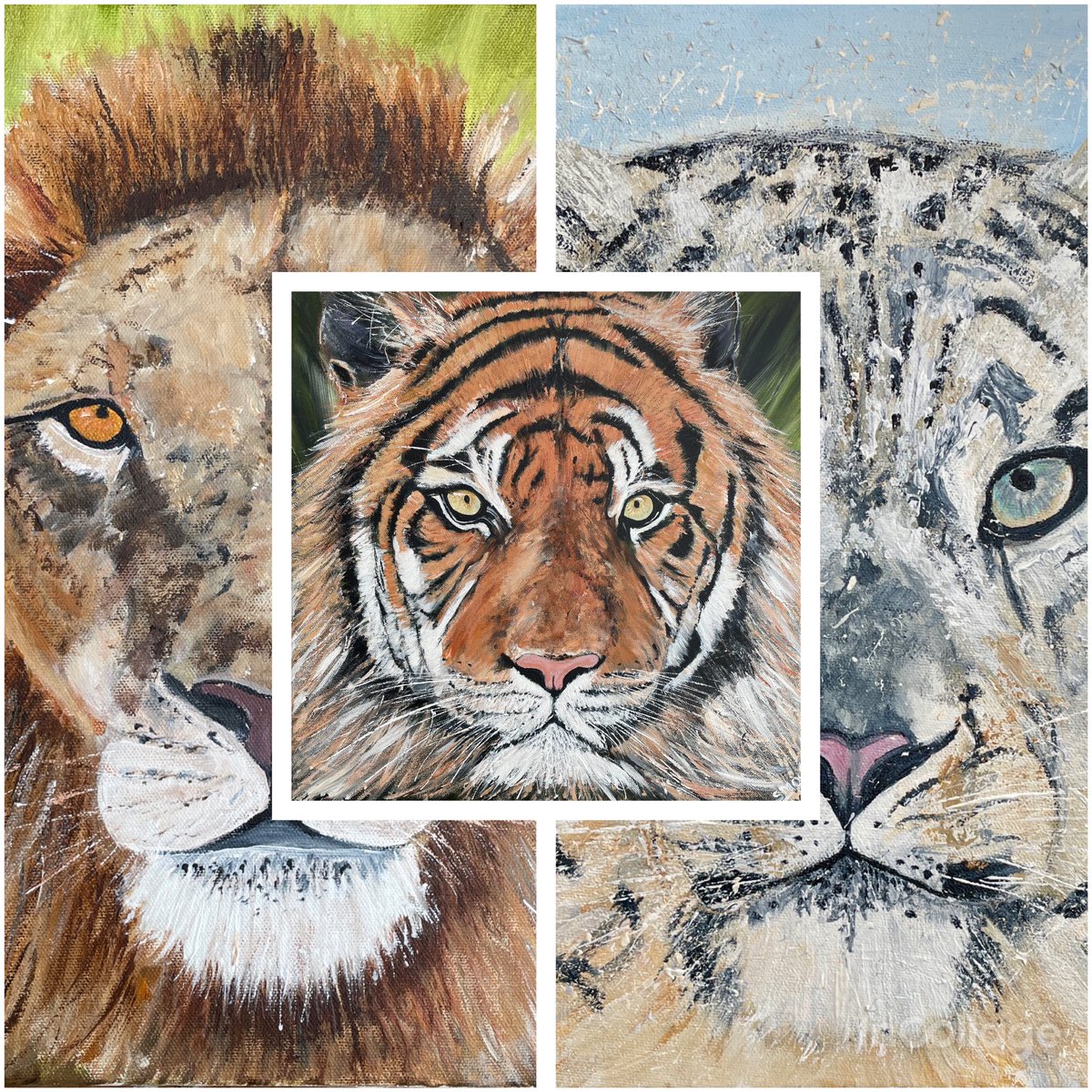 𝗪𝗶𝗹𝗱𝗹𝗶𝗳𝗲 𝗔𝗿𝘁 #MHHSBD Day 12 of the MHHSBD challenge and the word for today is WILDLIFE. I love painting wildlife here’s a little selection of my work Please message me for me details on any of these big cat portraits