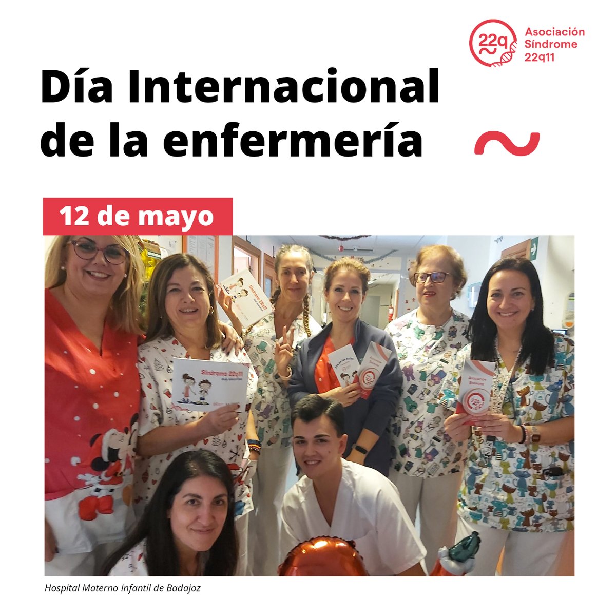 En el #DíaInternacionaldelaEnfermería 🩺 queremos destacar la magnífica labor de enfermeros y enfermeras, proporcionando atención médica especializada, apoyo emocional y educación a pacientes y familias 👨‍👩‍👧‍👦 ¡Gracias por vuestra dedicación y compromiso! ❤️

#AsociaciónSíndrome22q11