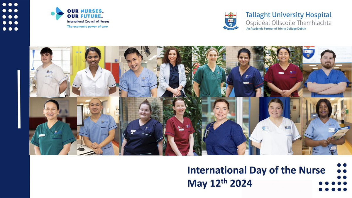 Happy International Nurses Day to my exceptional colleagues @TUH_Tallaght @DMHospitalGroup & everywhere! Our Nurses. Our Future. The Economic Power of Care: investment in nursing can bring considerable economic & societal benefits. Thank you to midwives too #IDM2024 #IND2024