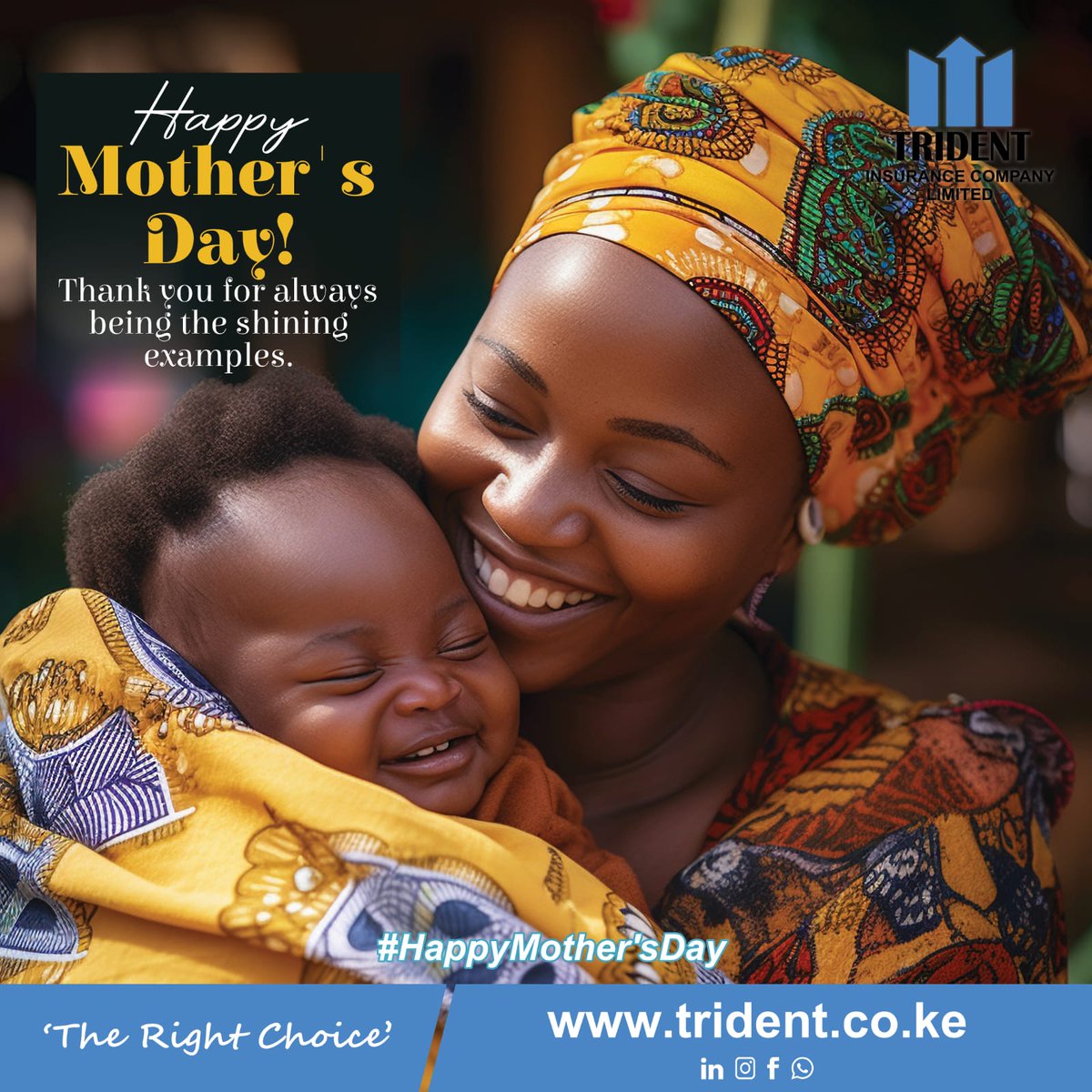 TridentKenya's tweet image. Happy Mother's Day! Thank you for being our shining examples 
#tridentinsurance #TheRightChoice #MothersDay