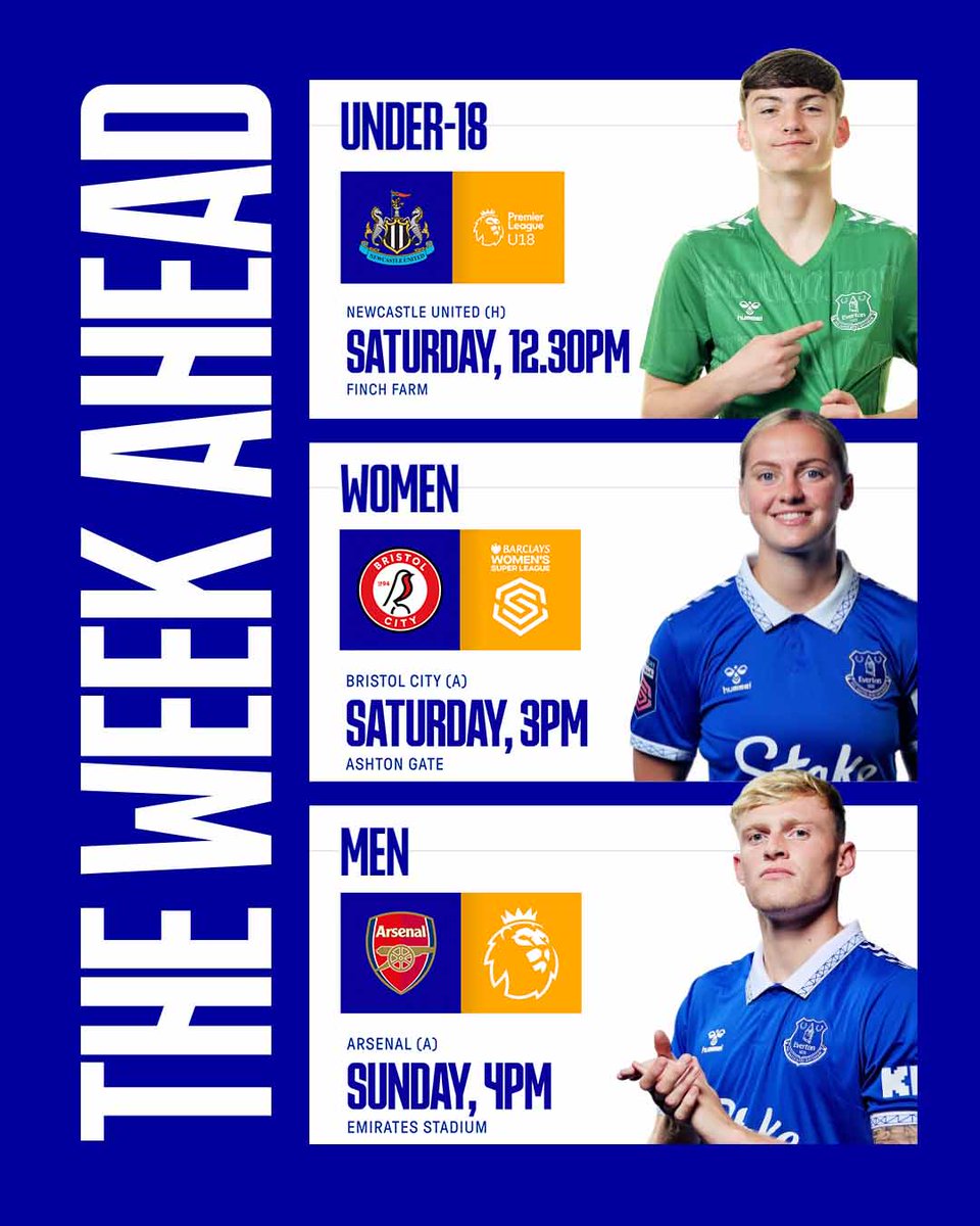 The final week of the season 🔵 @EvertonAcademy @EvertonWomen