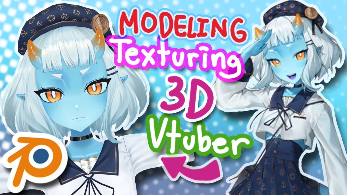 Part 1 of my Vtuber modeling process for @.monoco55 🐟