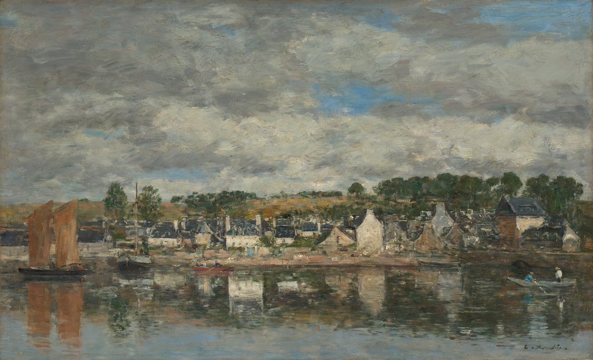 Eugène Boudin (French, 1824–1898)
Village by a River
Date: probably 1867
Oil on wood, 35.6 x 58.4 cm
The MET
#Impressionism #Masterpiece #Painting #Artist #ArtHistory #Artwork #Museum #Art #Kunst #Arte #BeauxArts #FineArt #Landscape #Boudin #FrenchArt