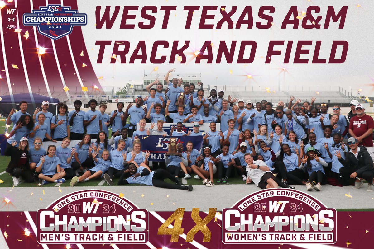 For the 4️⃣th consecutive year, the Lady Buffs and Buffs are Lone Star Conference Champions!!!!

#BuffNation #lscotf #Champions