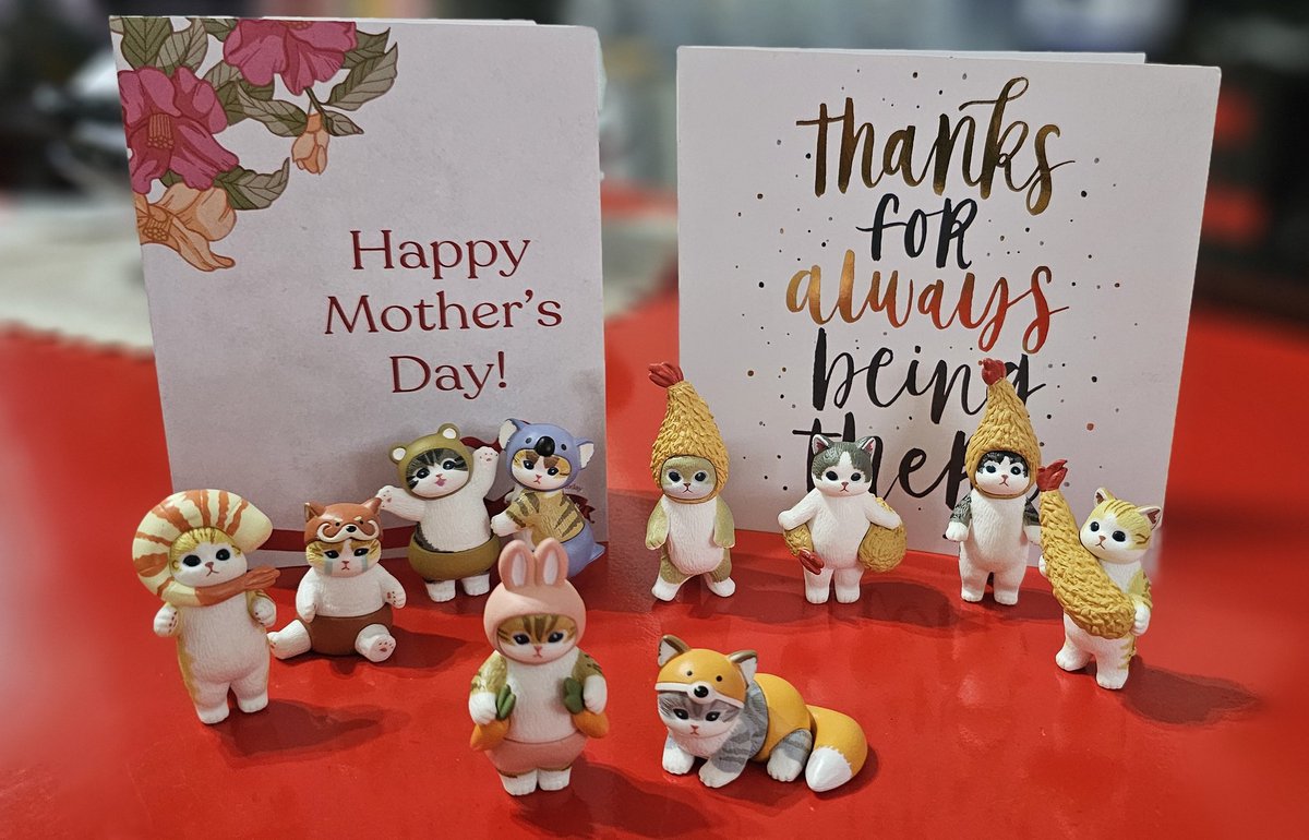 Look at these Mother's Day gifts from my sister: cute #mofusand figurines which I adore. And coz these are cats in costumes, I specially love the rabbit & fox at the center - kinda reminds me of 2 very special people who are just friends. Hehehe
#Taebin #ExtraordinaryAttorneyWoo