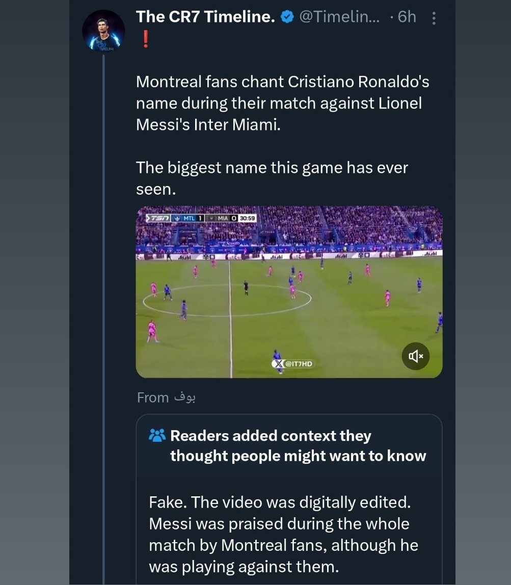 Community Notes is the best thing that happened to Twitter.

No More Lies from Ronaldo FC 😭😭😭